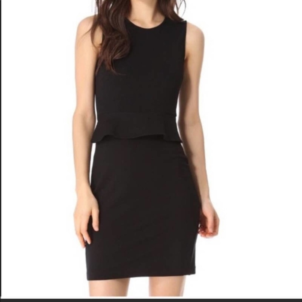 Theory Black Dress with Peplum